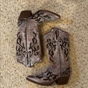 JB DILLON LEATHER COWBOY BOOTS